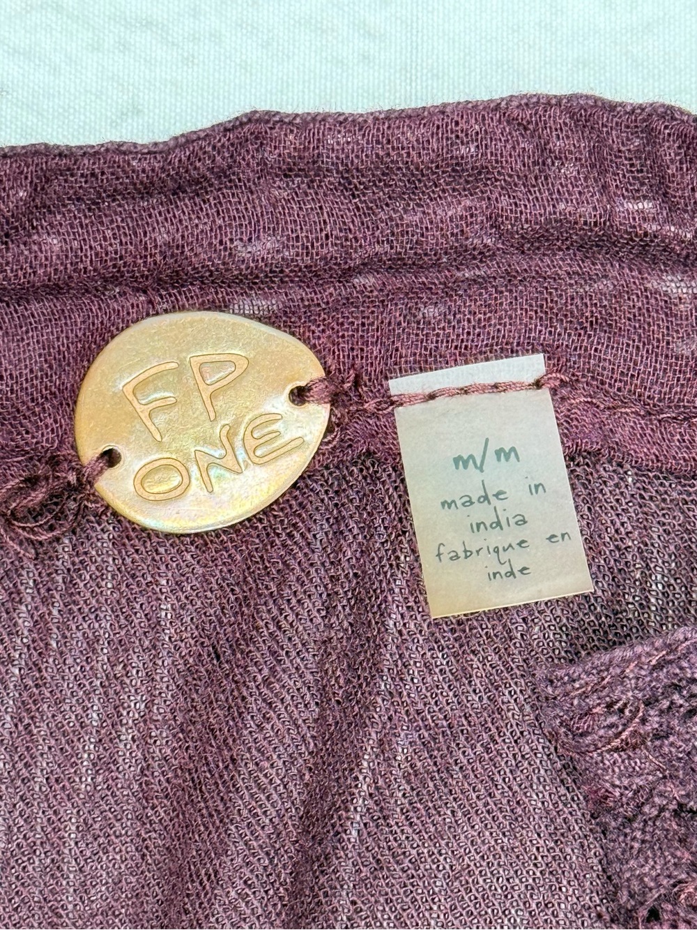 Free People Ambrosia Mini Dress Size M Plum Burgundy Ruffles Boho Cottagecore - Picture 4 of 10